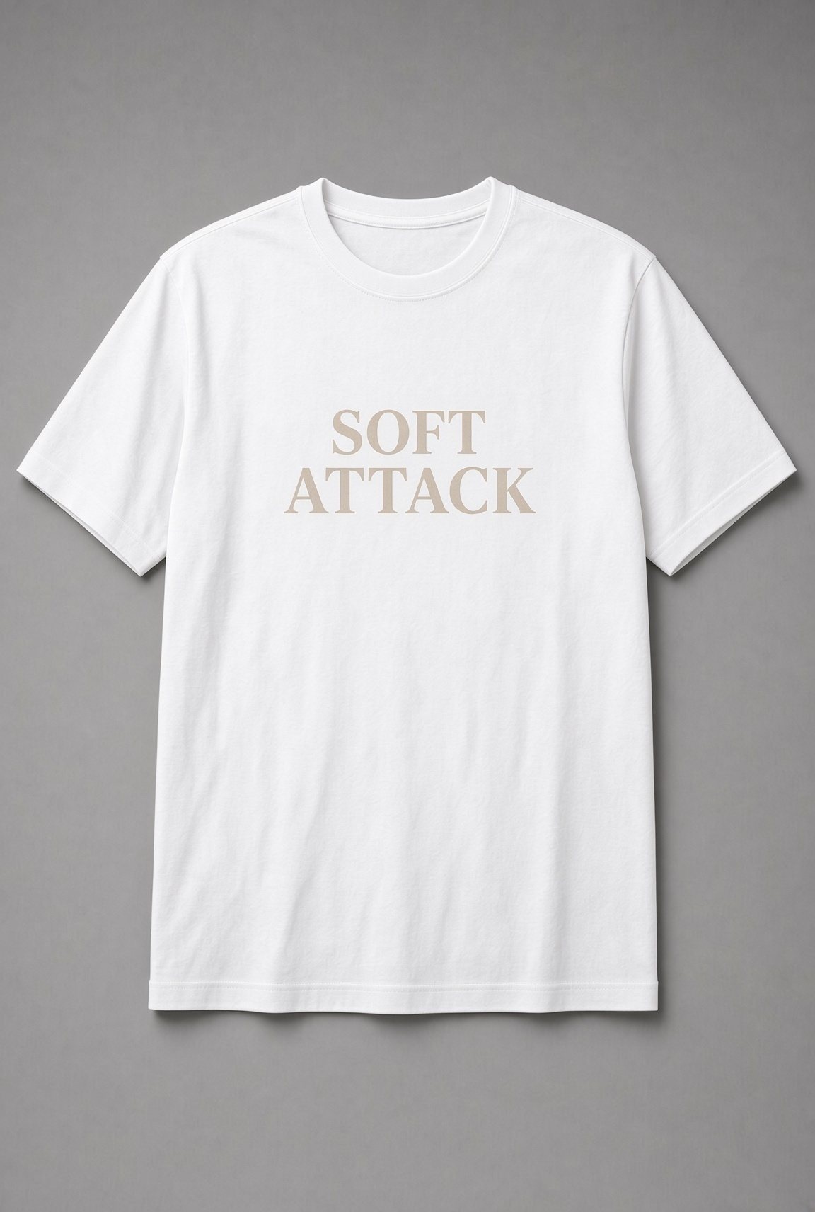Soft Attack Serif Typography Unisex T-Shirt - Image 2